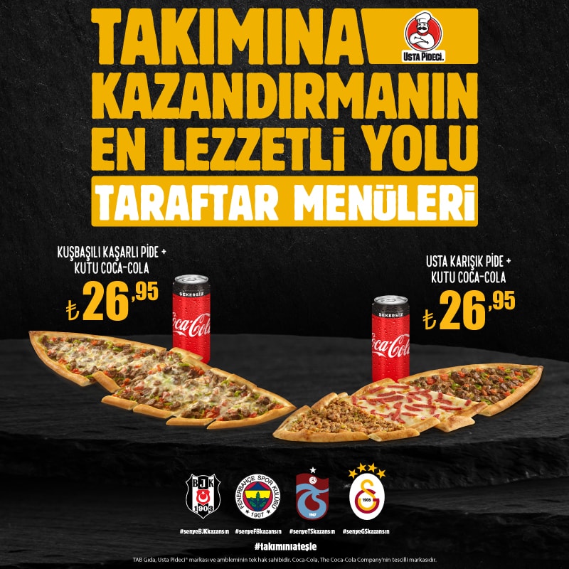 Takımına Kazandırmanın En Lezzetli Yolu! Usta Pideci® Taraftar Menüleri