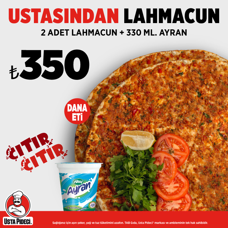 Ustasından 2'li Lahmacun Menü