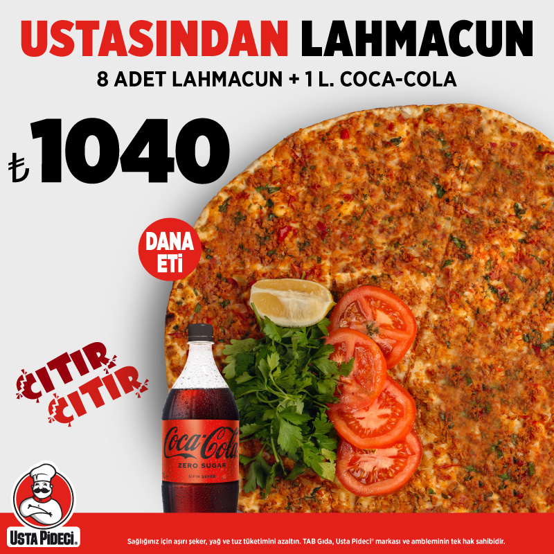 Ustasından 8’li Lahmacun Menü