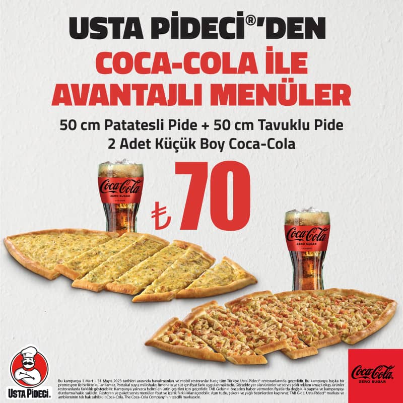 Usta Pideci' den Coca-Cola İle Avantajlı Menü