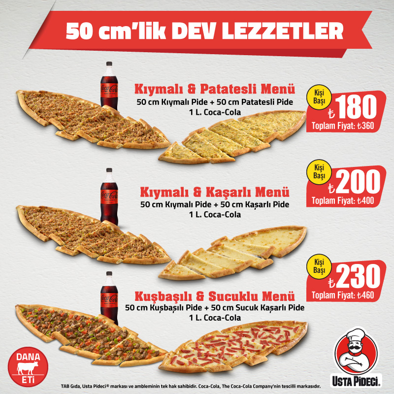 50cm’lik Dev Lezzetler