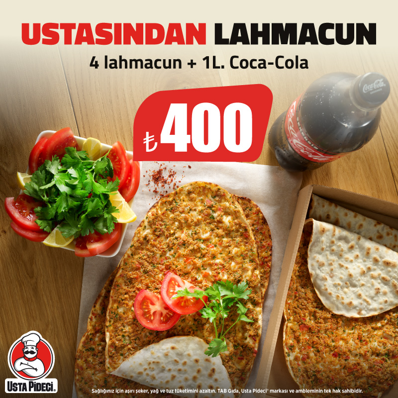 Ustasından 4'lü Lahmacun Menü