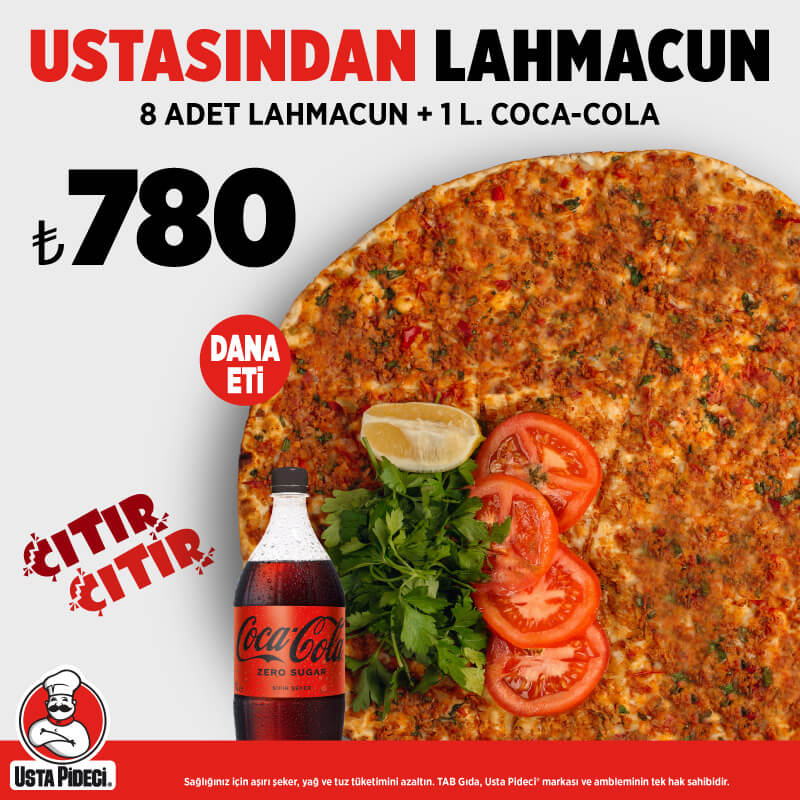 Ustasından 8’li Lahmacun Menü