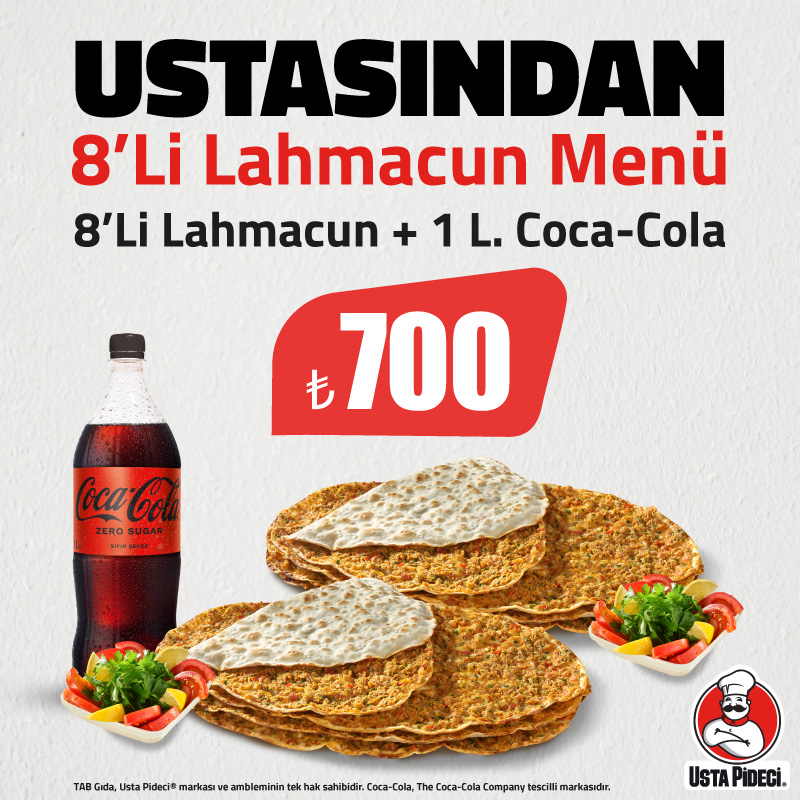 Ustasından 8’li Lahmacun Menü